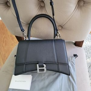 Balenciaga Black ColoSmall Leather Satchel Women's
